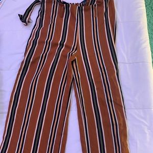long stripe flow pants